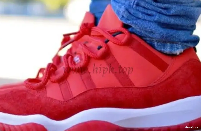 Red Low 11 Authentic Air Jordan Suede 0615